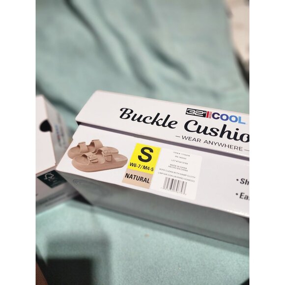 32 Degrees Women's Buckle Cushion Slide Orange S - Picture 4 of 7